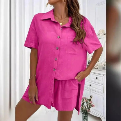 Faionable Casual ort Sve irt And orts Set Women&