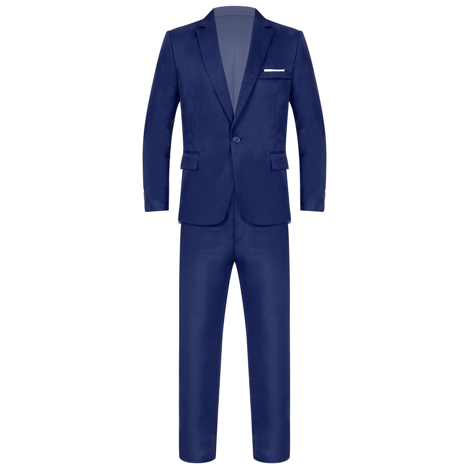 Men Gentleman Suit 2Pcs Formal Uniform Long Sleeve Lapel Blazer Jacket with Pants Office Meetings Business Wedding Party Outfits