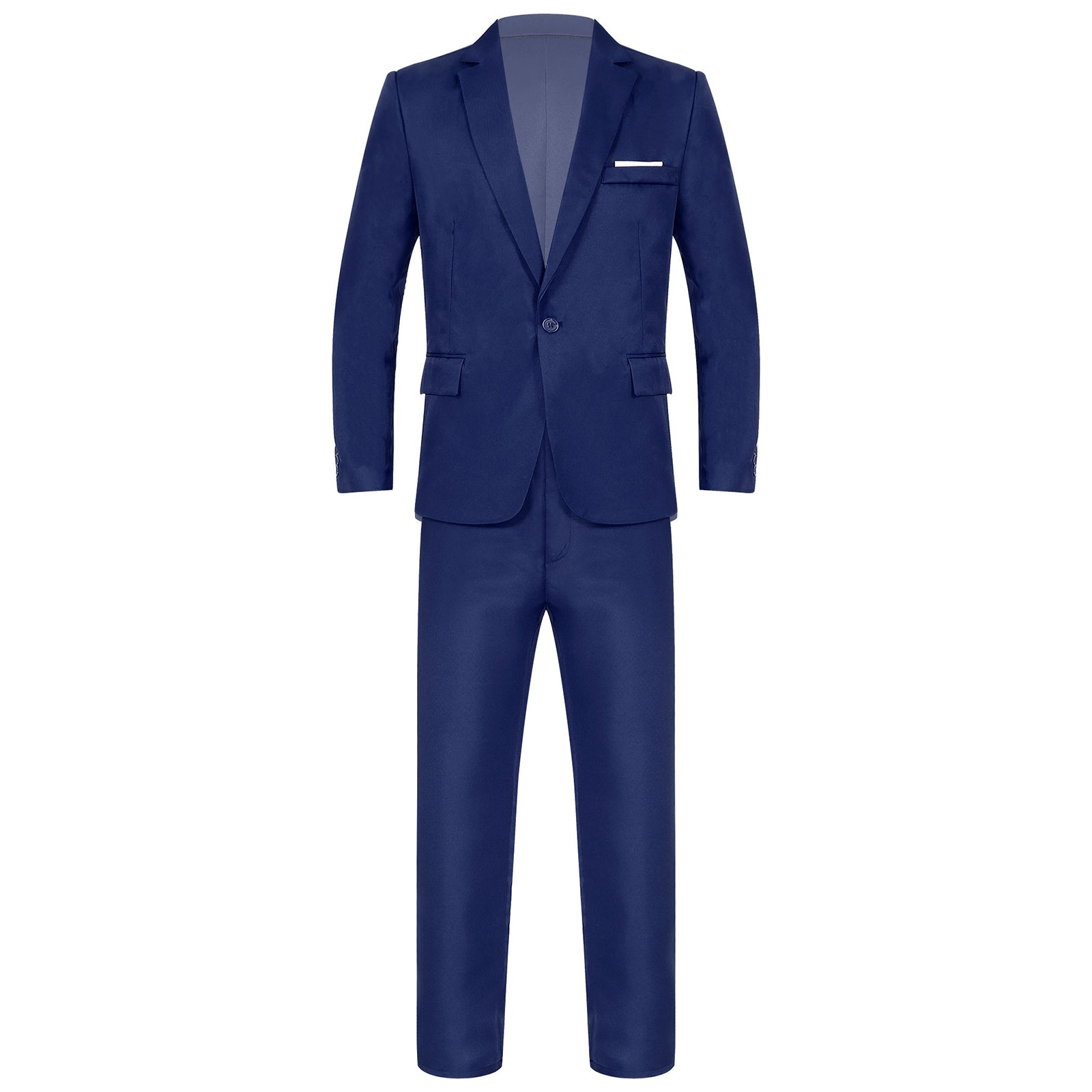 Men Gentleman Suit 2Pcs Formal Uniform Long Sleeve Lapel Blazer Jacket with Pants Office Meetings Business Wedding Party Outfits