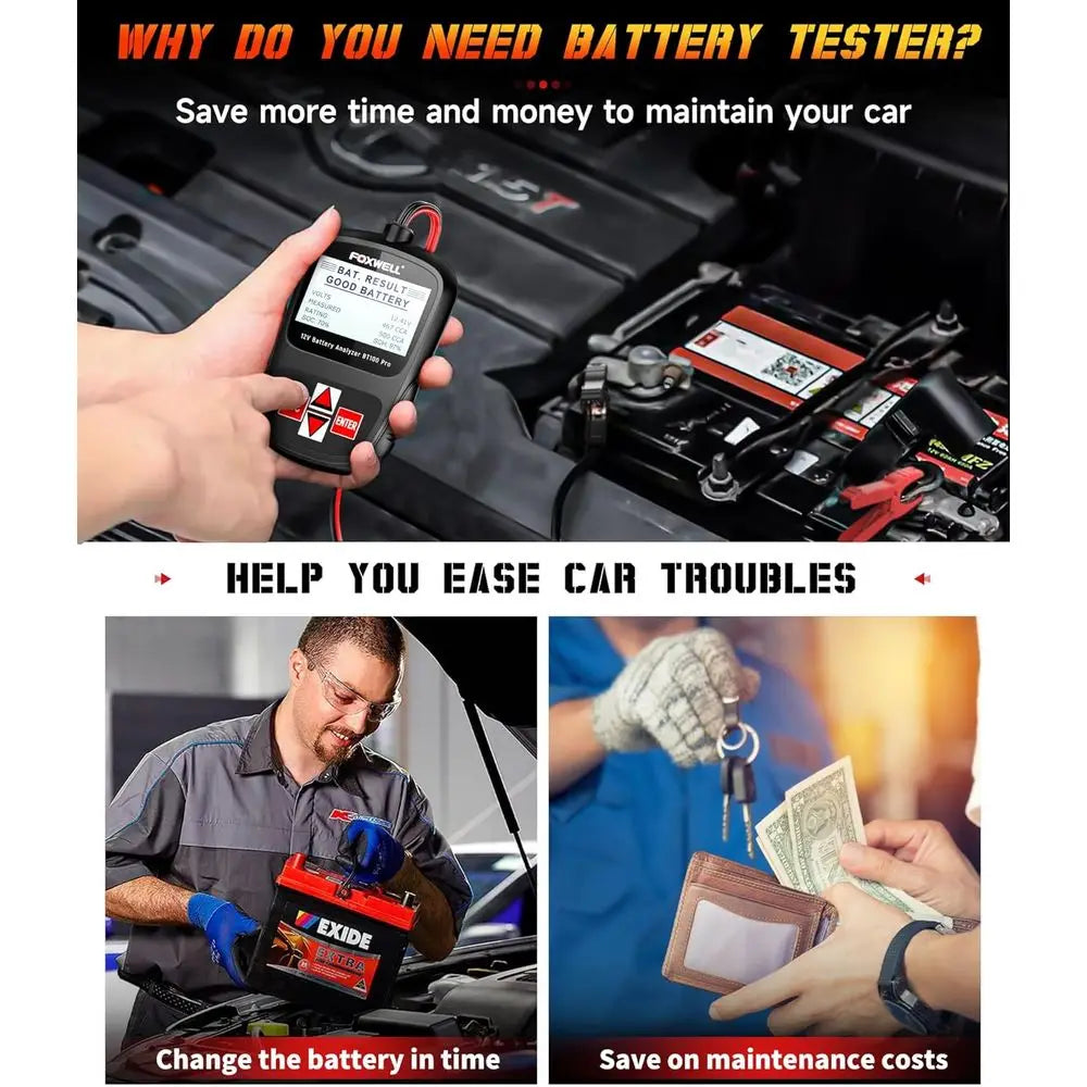NT630 Plus 2 Scanner with ABS Auto Bleed ABS SRS/Airbag 2 Car Diagnostic Tool BT100 Pro 12V Car Battery Tester, Automotive Digit