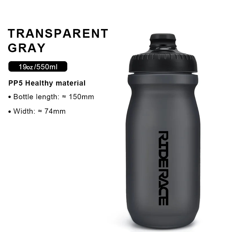 RIDERACE Sports Water Bottle 550ML 650ML PP5 Ultra-Light Outdoor Running Cycling Squeeze Mug Bicycle Kettle Portable Bike Cup