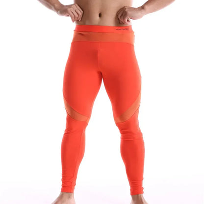 Men Long Johns Summer Ice Silky Mesh Pants Breathable Soft Sleep Wear Bottoms Tight Male Long Underwear Leggings Pajamas