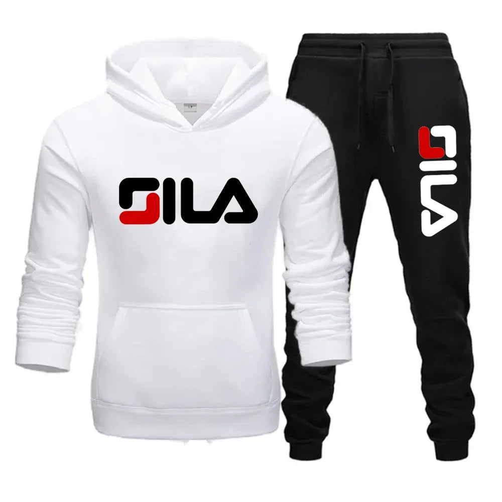Two-piece sweatshirt, hoodie and casual long pants for men and women in autumn and winter 2025, loose sportswear and fitness set