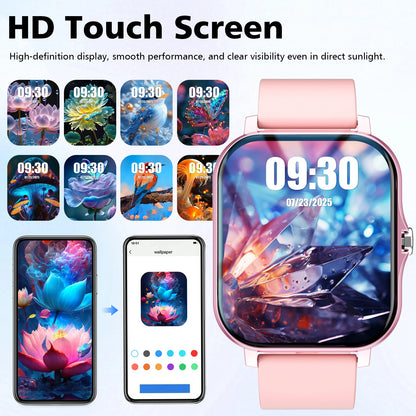 Smart Watch with 1.83-Inch HD Display – Wireless Calling/Dialing, Alarm/Message Notifications, Fitness Tracking, Music Control.
