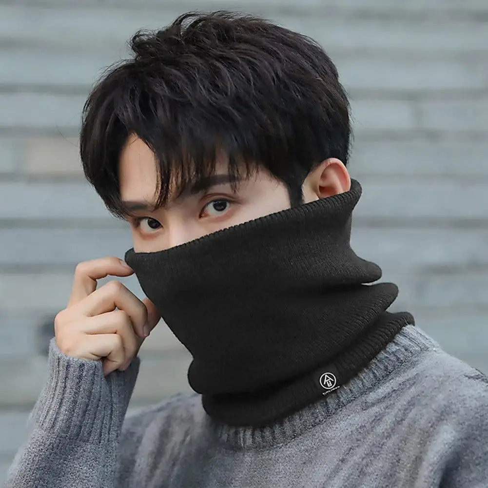 Fashion Women Knitted Scarf Solid Cashmer Like Winter Snood Scarves Lady Warm Wool Fur Thick Unisex Men Neck Scarfs Ring