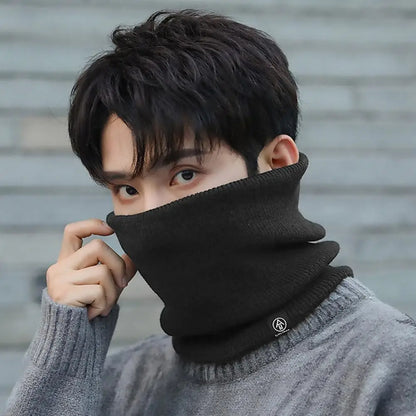 Fashion Women Knitted Scarf Solid Cashmer Like Winter Snood Scarves Lady Warm Wool Fur Thick Unisex Men Neck Scarfs Ring