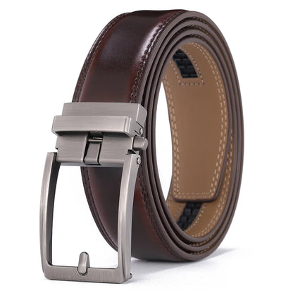 Unisex Click Belts for Men Luxury Brand Designer Fashion Automatic Buckle Genuine Leather Men&