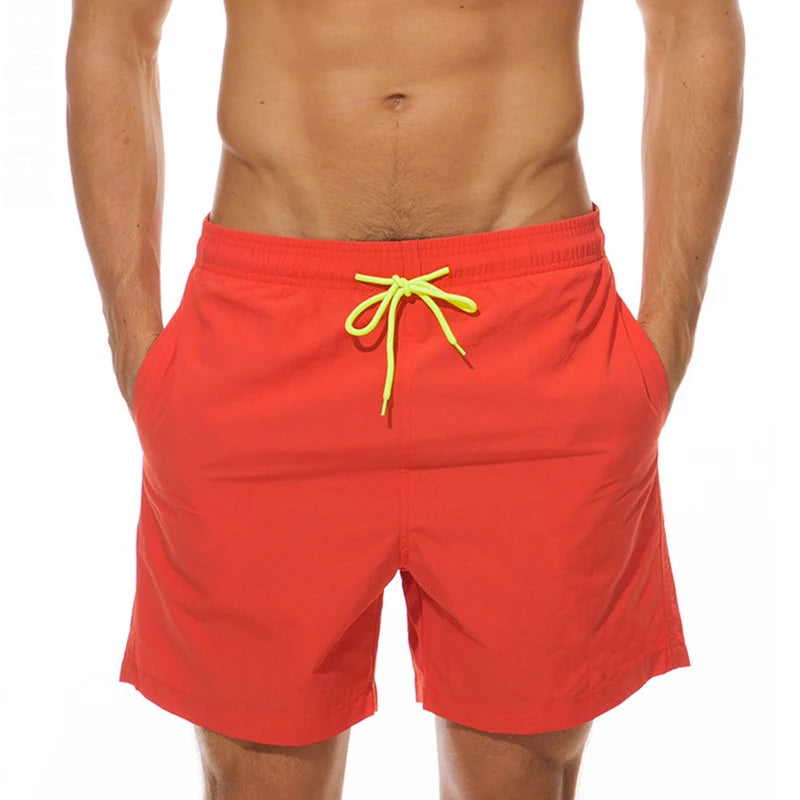 Man Swimwear Swim Shorts Trunks Summer Casual Beach Shorts Swimming Pants Swimsuits Mens Running Sports Surffing Shorts