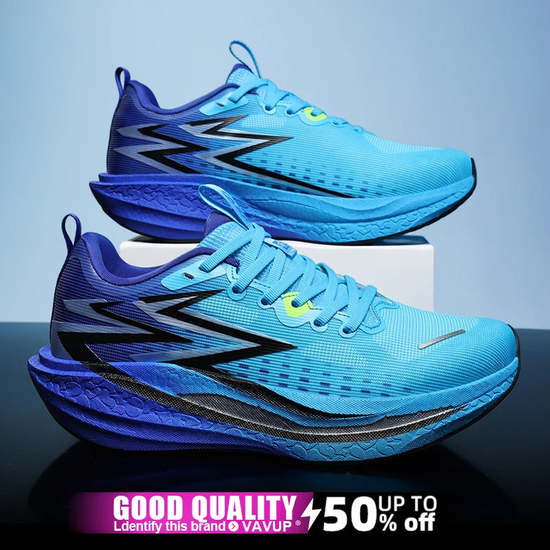 Men Running Shoes Carbon Board Speciality Marathon Sports Breathable Lightweight Women&