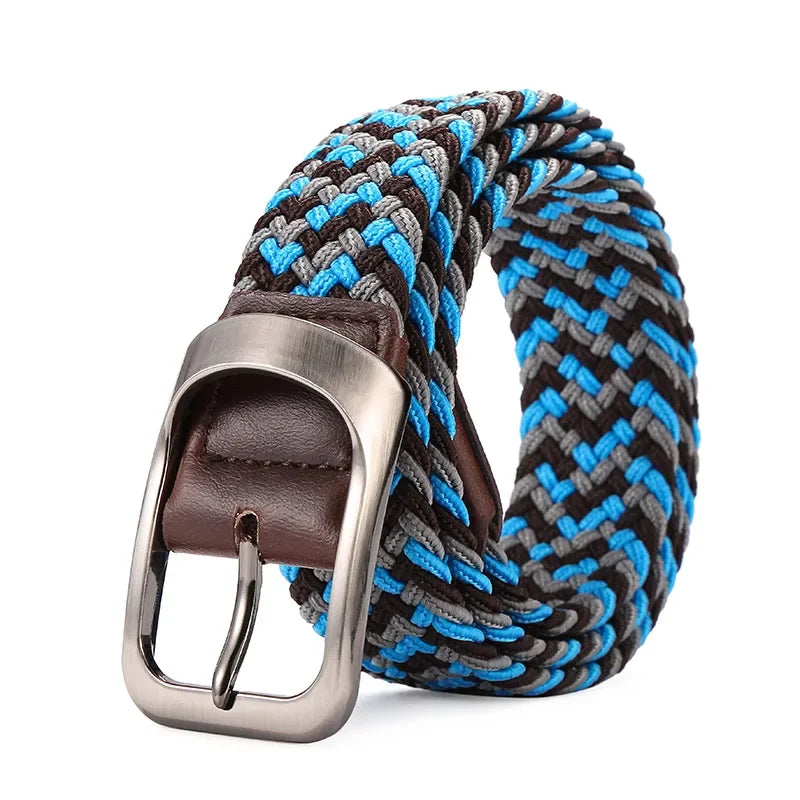 Elastic Stretch Woven Braided Canvas Belt Golf Belt for Women Men Pants Jeans