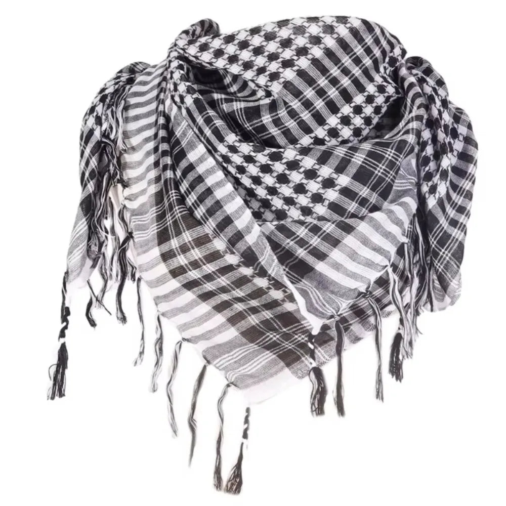 Arabic Scarf Large Arab Shemagh Headscarf with Tassel Costume Desert Scarf Head Neck Scarf for Men Women new Scarf &amp;Wrap