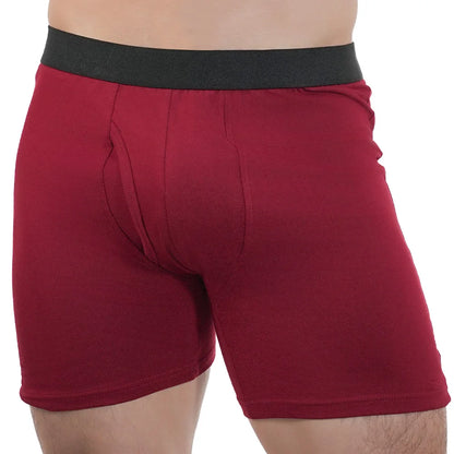 Mens Long Boxer Briefs Youth Sports Underwear Cotton Underpants Breathable Stretch Panties Plus Size Boxers Shorts Mens Gifts