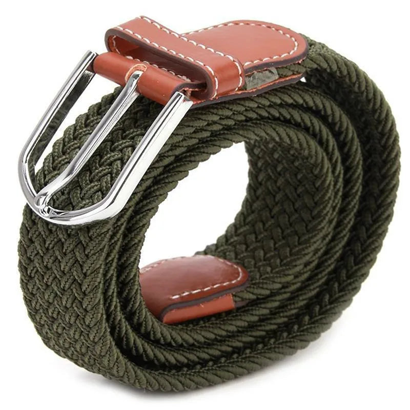 Men Belt Jeans Belts Adjustable Belt Men Outdoor Travel Waist Belt with Plastic Buckle for Pants Soft Nylon Sports Accessories