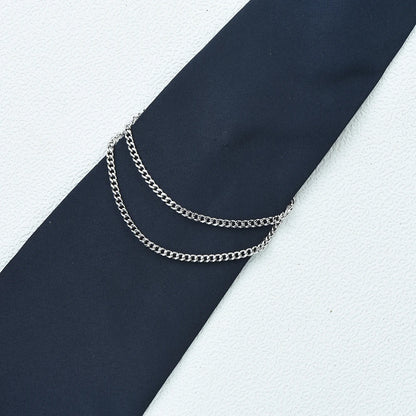 ICEYY Copper Tie Clip Tie Chain Hanger Tie Pins Men&