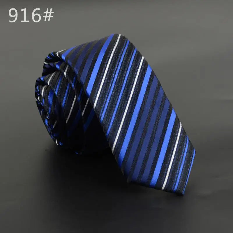 5cm Width Mens Ties New Fashion Plaid Neckties Corbatas Gravata Jacquard Woven Slim Tie Business Wedding Stripe Neck Tie For Men
