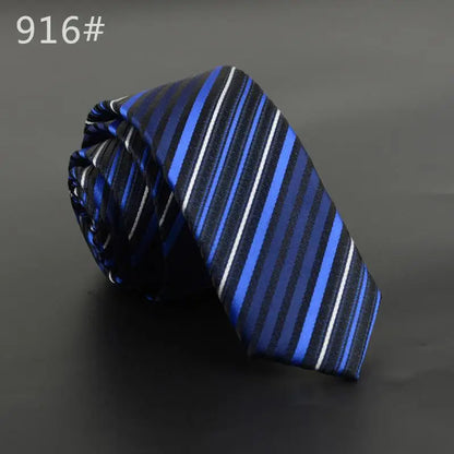 5cm Width Mens Ties New Fashion Plaid Neckties Corbatas Gravata Jacquard Woven Slim Tie Business Wedding Stripe Neck Tie For Men