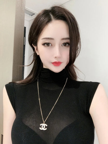 Solid Basic Long Sleeve Womens Tshirt Casual Black White Fashion Top T Shirt Ladies Fashion Korean See Through Tee Shirt