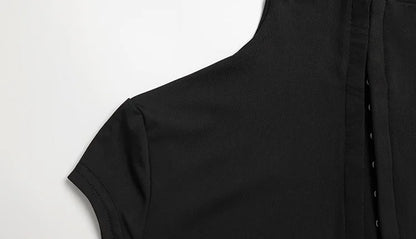 CNYISHE Short Sleeve O Neck Women Dresses Split Metal Buckle Solid Sheath Sexy Club Fashion Evening Party Outfits Female Bodycon