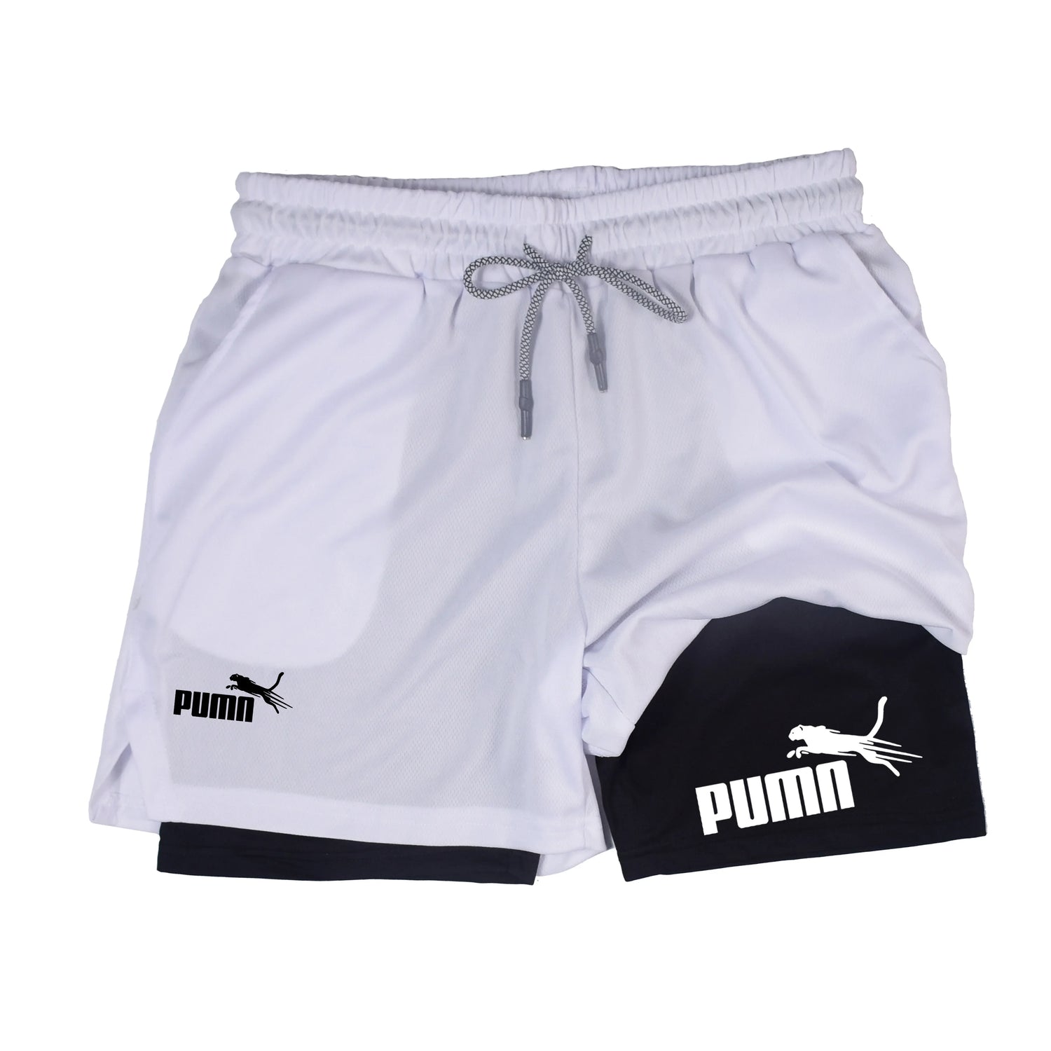 Summer breathable 2-in-1 double-layer shorts men&