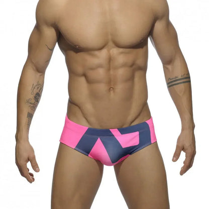 Men Swimwear Low Rise Swimming Briefs Sexy Mens Letter Print Swim Trunks Surf Beach Brief Shorts Male Swimsuit Jammer Beachwear
