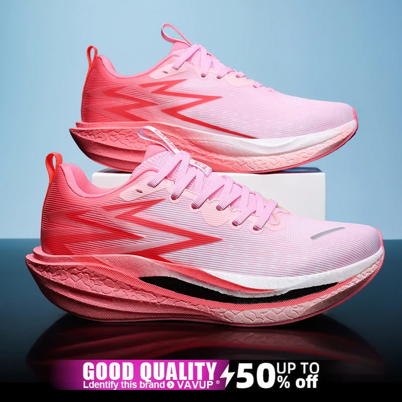 Men Running Shoes Carbon Board Speciality Marathon Sports Breathable Lightweight Women&