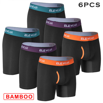 6 pcs Bamboo Men Underwear With Opening Breathable Mens Boxershorts Men&