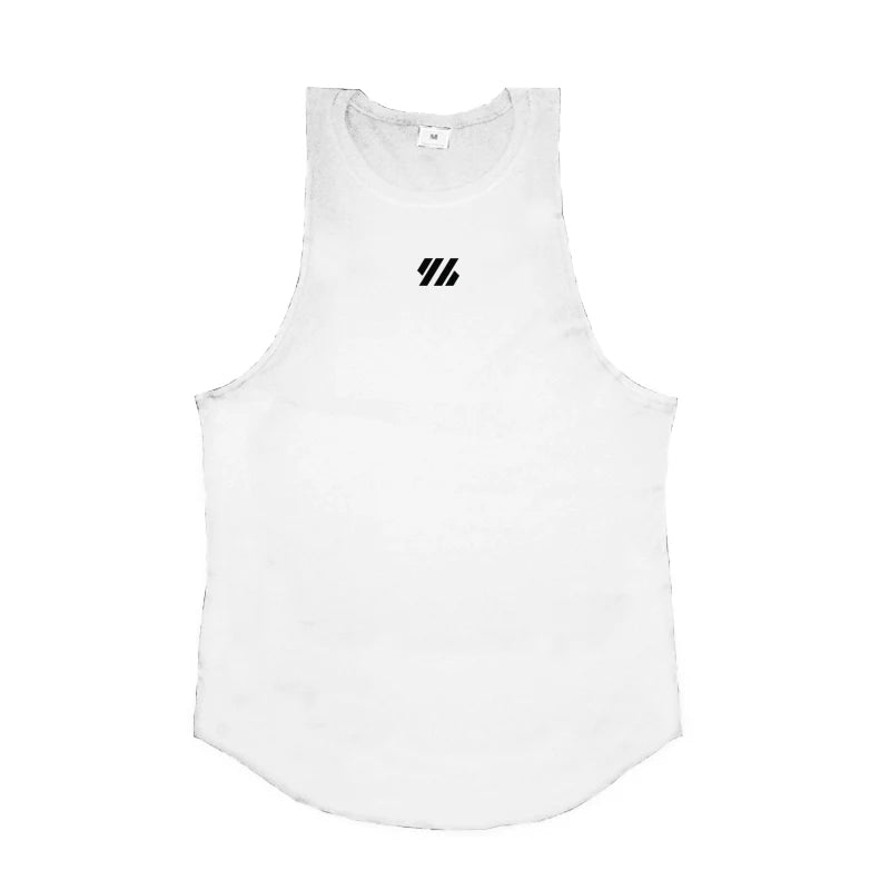 Mens Running Loose Vests Bodybuilding Muscle Tank Tops Gym Workout Fitness Sleeveless Shirts Summer Cotton Breathable Undershirt