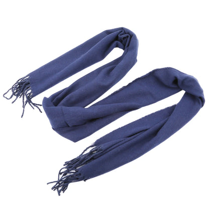 Tassel Scarfs Imitation Cashmere Men Solid Color Fashions Winter Warmth Windproof Thickened Elongated Scarf Women&
