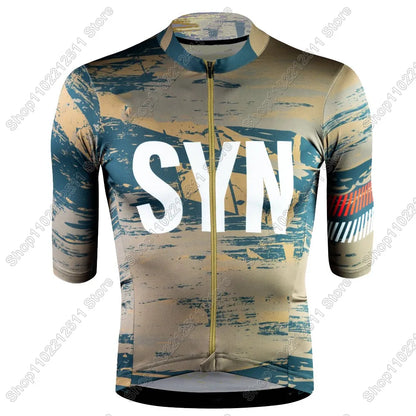 SYN Team 2026 Cycling Jersey Short Sleeve Men Summer Cycling Clothing Road Bike Shirt Bicycle Tops MTB Wear Uniform Maillot