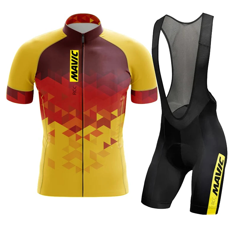 RCC MAVIC Pro Team Cycling Jersey Set Cycling Clothing Summer Road Bike Shirts Suit Bicycle Bib Shorts MTB Ropa Ciclismo Maillot