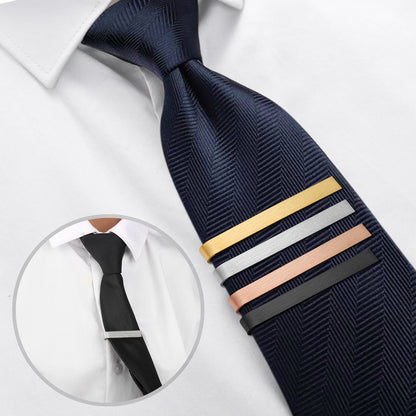 HAWSON Goldren Tie Clip For Men 2/2.2/2.5 inch Classic Copper Tie Bar Business Collar Pin Skiny Necktie Tie Pin Clip for Working