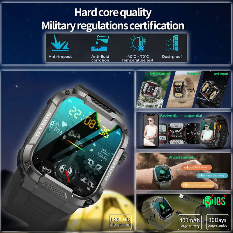 Original Smart Watch Men GPS Tracker Wireless Call Fitness Hours Waterproof Sport Smartwatch for Women Android IOS Phones 2025