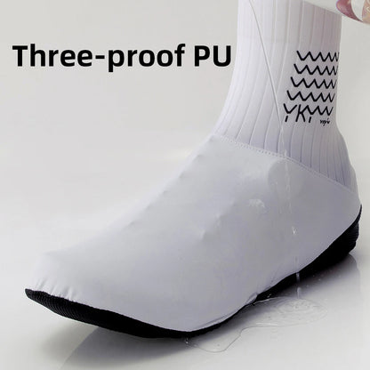 YKYWBIKE Cycling Shoe Covers Waterproof  Lightweight Breathable Perforated Sole Elastic Band Reflective Road Bike Overshoes