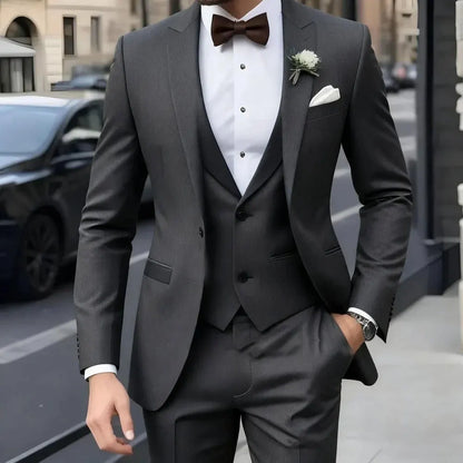 New Business Casual MC Wedding Groom Best Man Dress Jacquard Men&