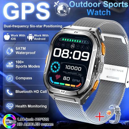 Outdoor TREX3 Smartwatch GPS 10ATM Waterproof Compass Altimeter 530mAh Battery Bluetooth Call Men Sports Smart Watch GUHUAVMI
