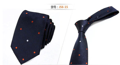 Fashion Ties for Men Accessories 6cm Fashion Business Wedding Classic Silk Tie Blue Black Red Men&