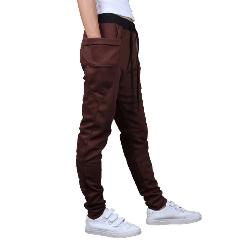 Men Joggers  2024 Big Pocket Hip Hop Trousers Men&