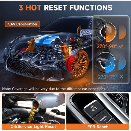 NT630 Plus 2 Scanner with ABS Auto Bleed ABS SRS/Airbag 2 Car Diagnostic Tool BT100 Pro 12V Car Battery Tester, Automotive Digit