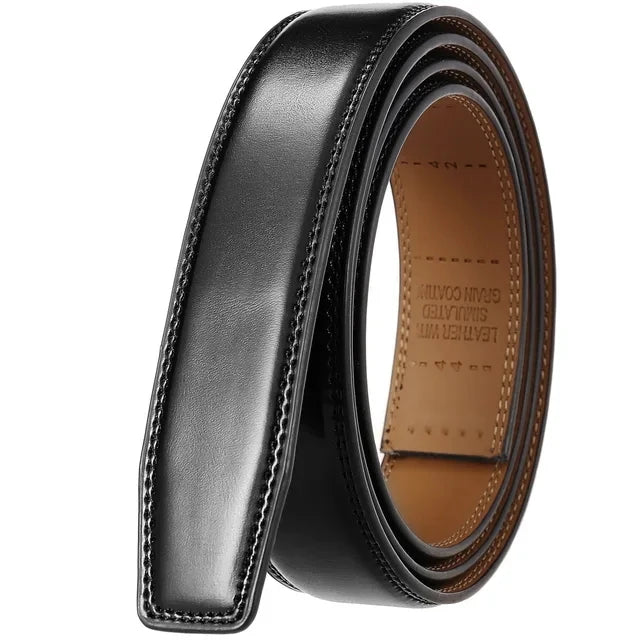3.0CM 3.1CM Mens Leather Belts Without Buckles High Quality business Belt Man Without Automatic Buckle Head