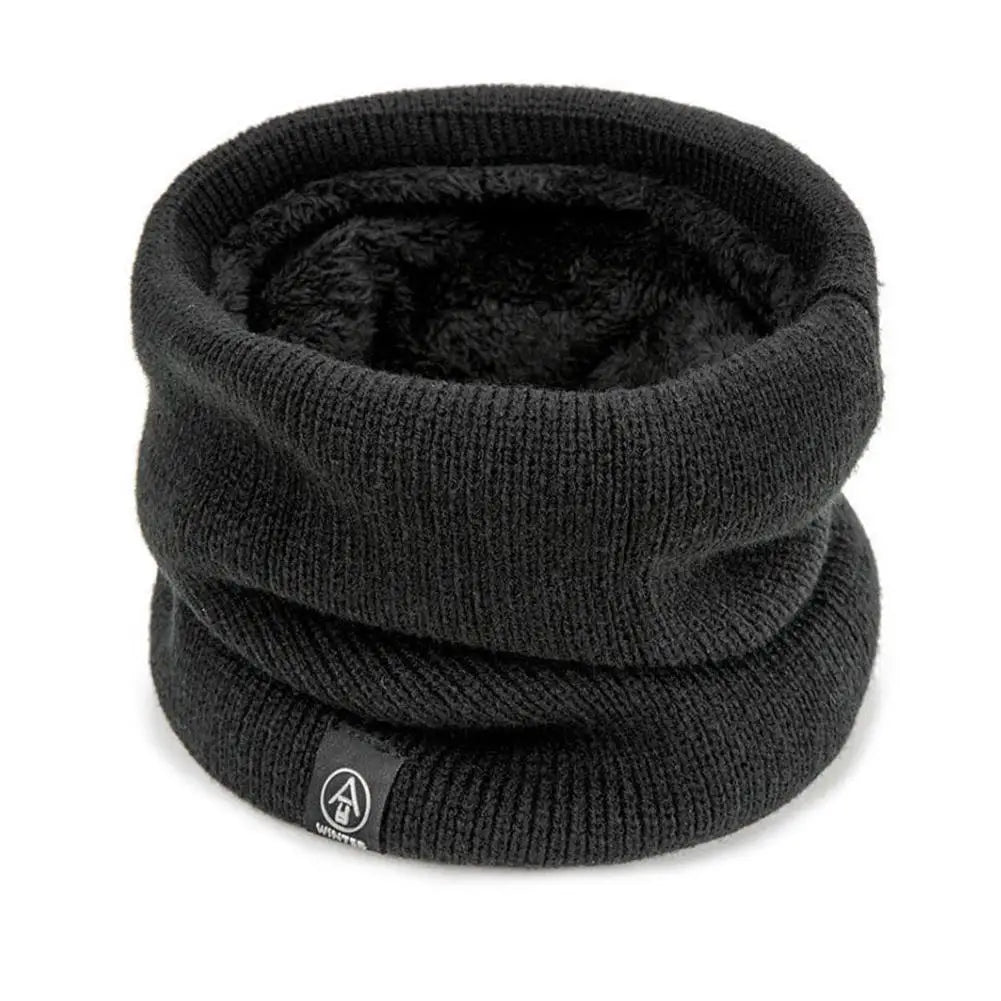 Fashion Women Knitted Scarf Solid Cashmer Like Winter Snood Scarves Lady Warm Wool Fur Thick Unisex Men Neck Scarfs Ring