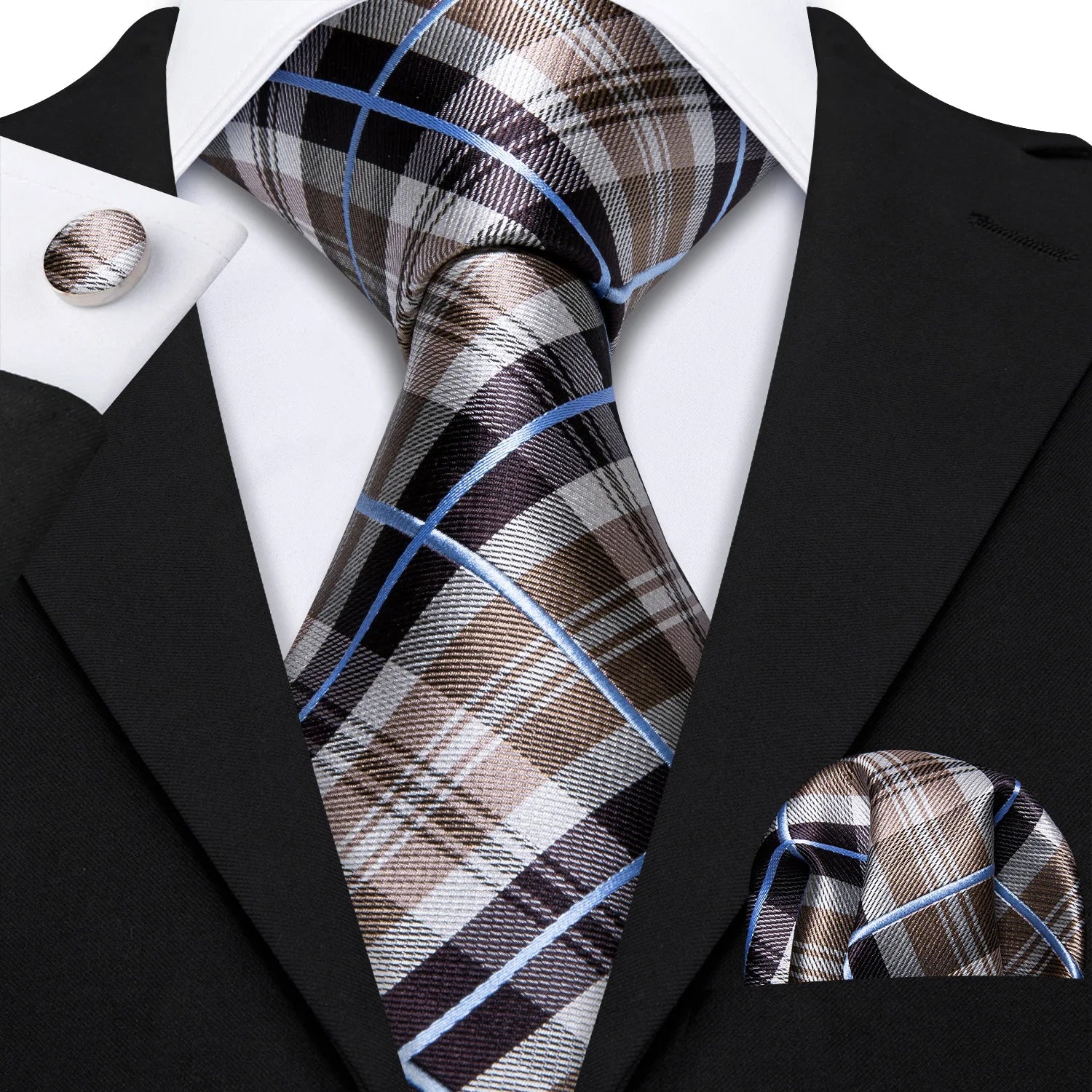 Barry.Wang Jacquard Brown &amp; Gold Men&