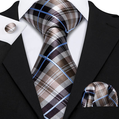 Barry.Wang Jacquard Brown &amp; Gold Men&