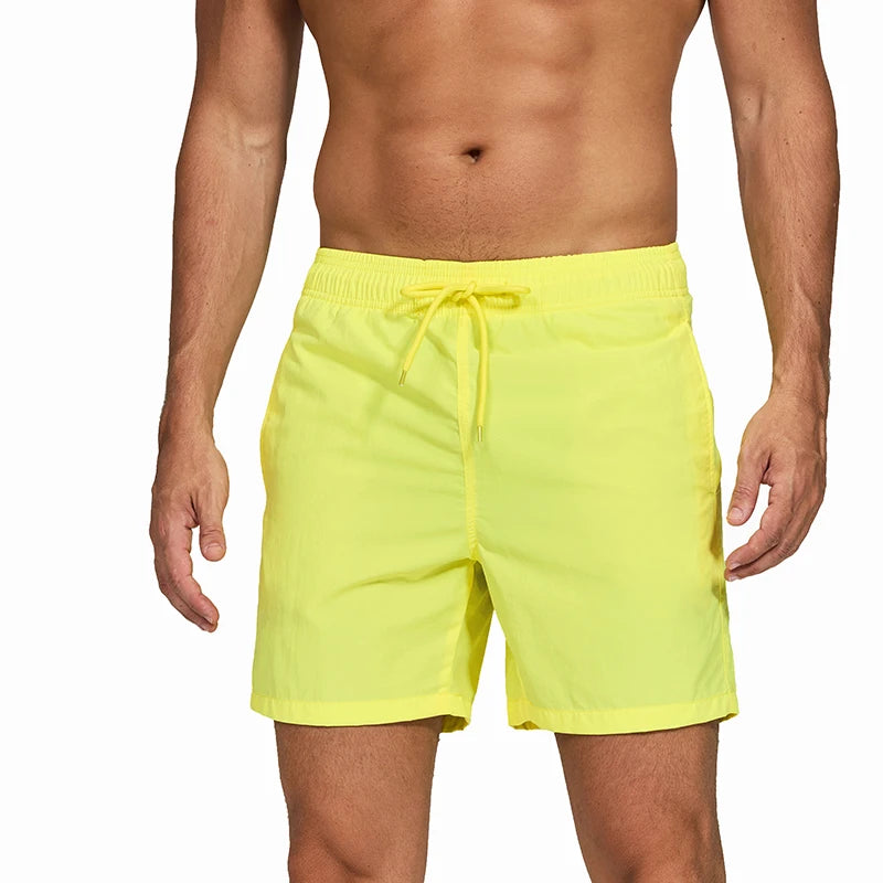Man Swimwear Swim Shorts Trunks Summer Casual Beach Shorts Swimming Pants Swimsuits Mens Running Sports Surffing Shorts