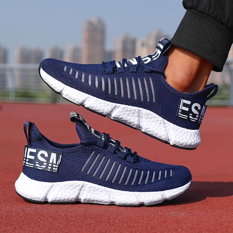 Summer Men Sneakers Lightweight Breathable Mesh Outdoor Casual Shoes Fashionable Tennis Training Shoes Men&