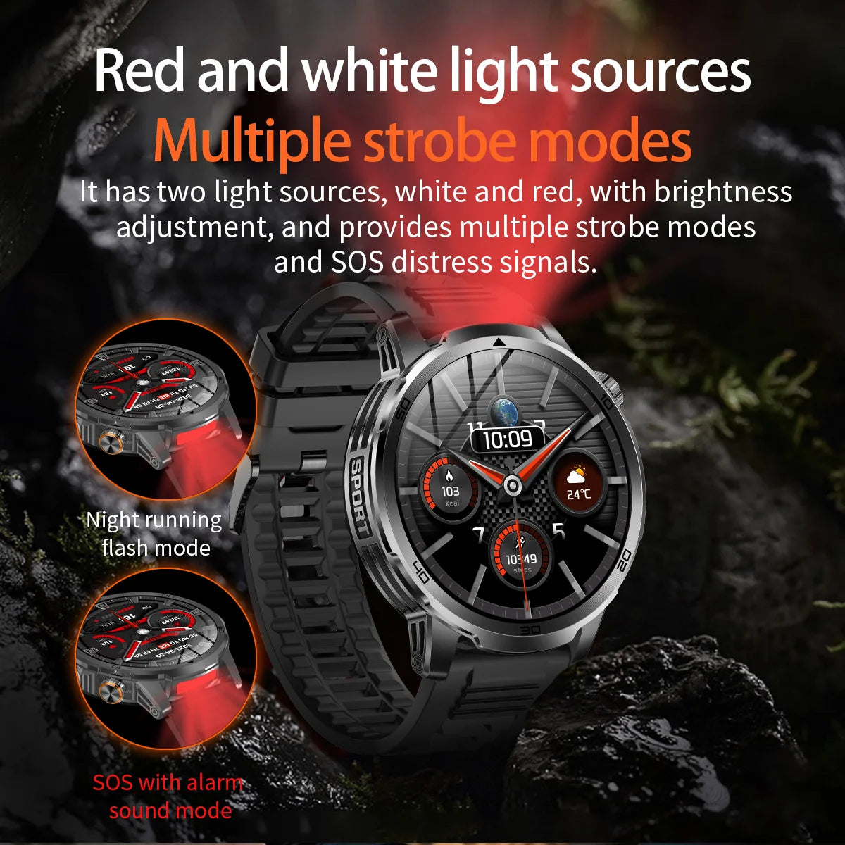 2026 New  Outdoor Smart Watch 1.85inch AMOLED 1000mAh Large Battery 5ATM Waterproof Voice Call Sports Men Fitness Bracelet