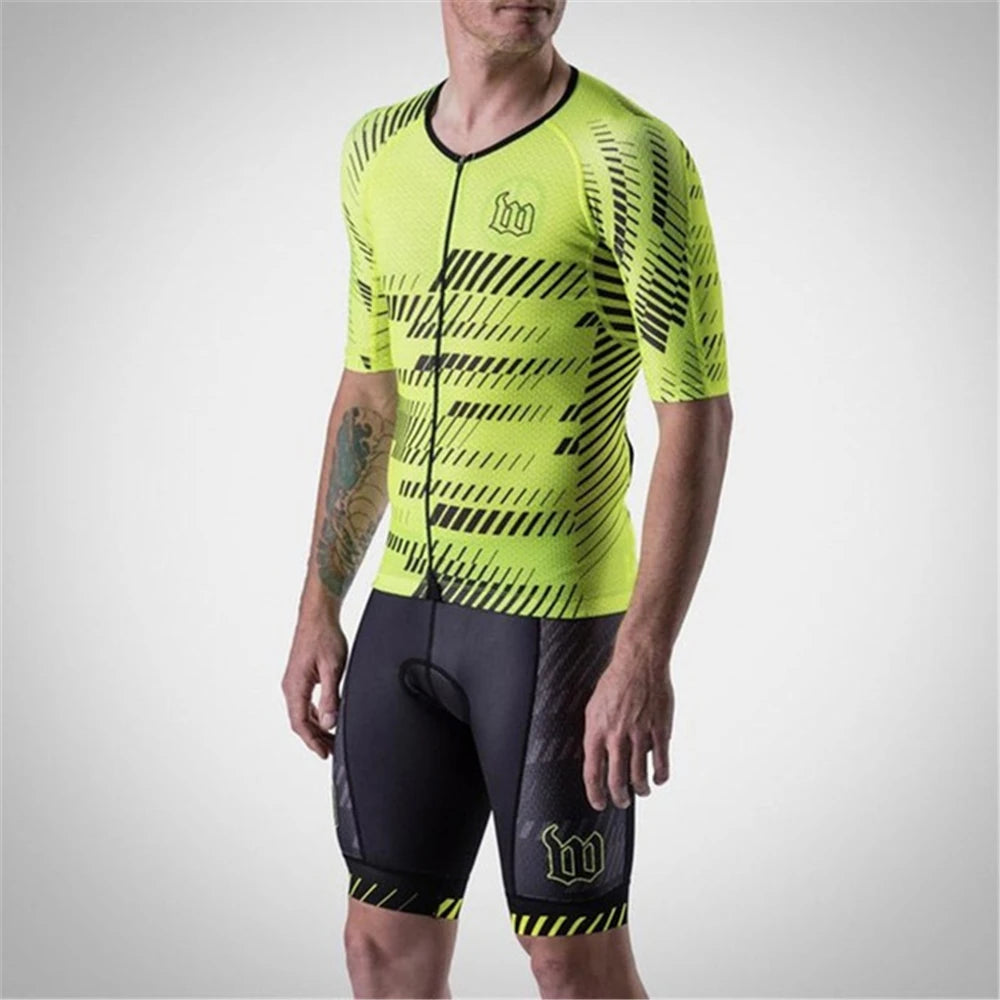 Wattie Ink Cycling Suit Men Bike Jersey Set Classic Road Bicycle Uniform Ciclismo Short Sleeve Mtb Team Racing Bike Clothes Set