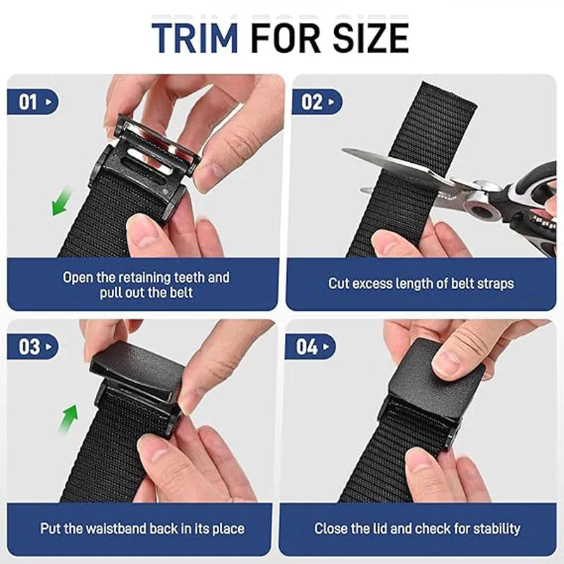 Tactical Belt for Man Golf Outdoor Casual Canvas Belt Black Training Trouser Belt Wide Automatic Buckle Nylon Belt Hunting Sport