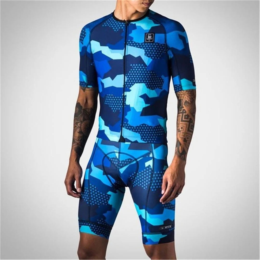 Wattie Ink Cycling Suit Men Bike Jersey Set Classic Road Bicycle Uniform Ciclismo Short Sleeve Mtb Team Racing Bike Clothes Set