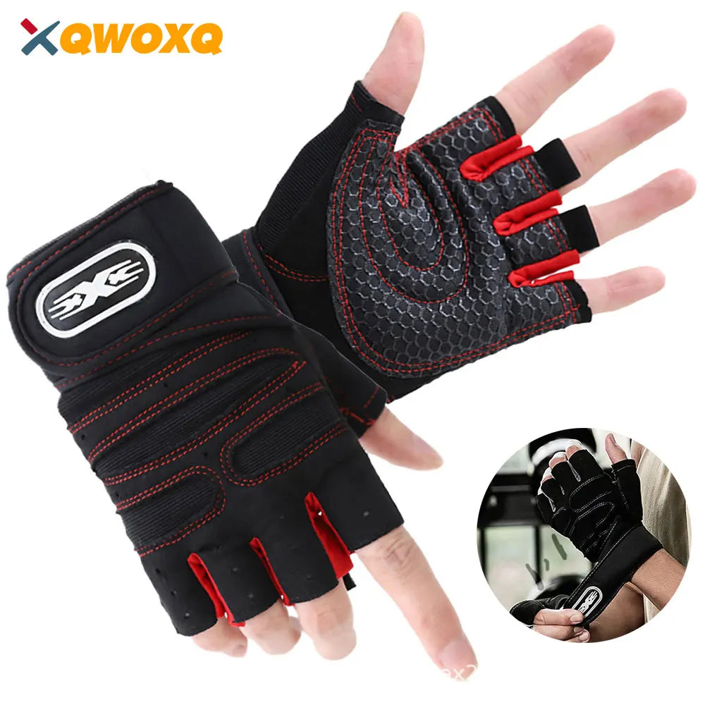 1 Pair Workout Gloves, Antislip Weight Lifting Gloves, Superior Grip &amp; Palm Protection for Weightlifting, Fitness, Gym, Cycling