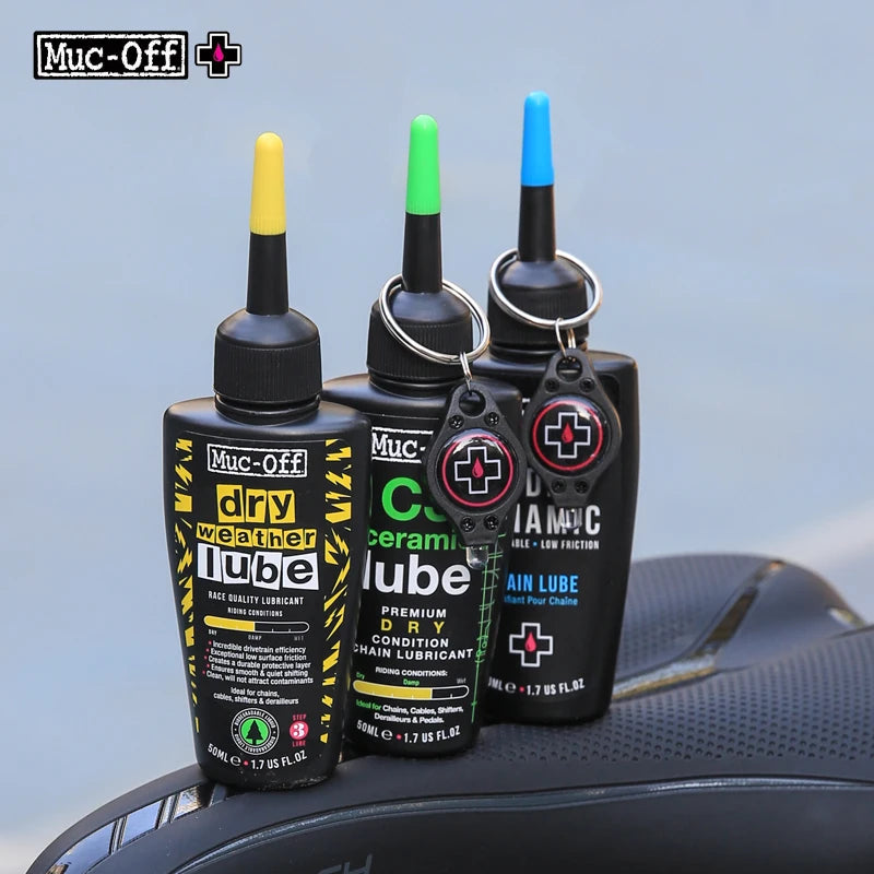 Muc-Off Bike Chain Lubricant 50/120ml C3 Dry Weather Ceramic Lube MTB Road Bicycle Hydrodynamic Lube Oil With Detective Light